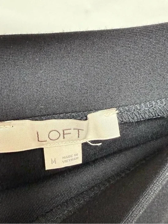 LOFT Black Ruffle-Hem Skater Skirt - Picture 3 of 5